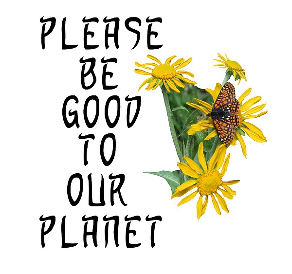 Please Be Good to Our Planet Butterfly by Julia L Wright Please Be Good to Our Planet Butterfly by Julia L Wright